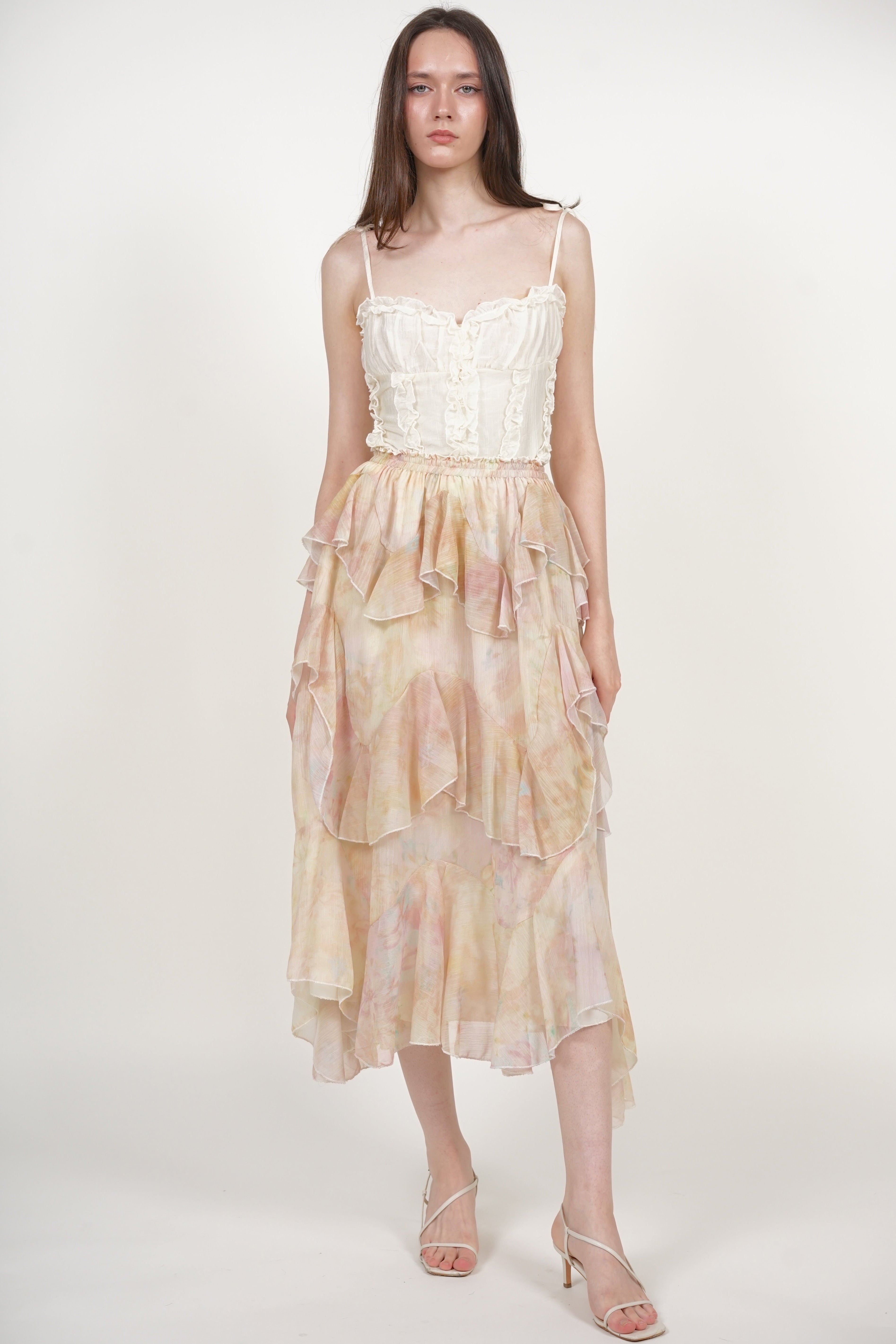 Cami Ruffle Top in Cream