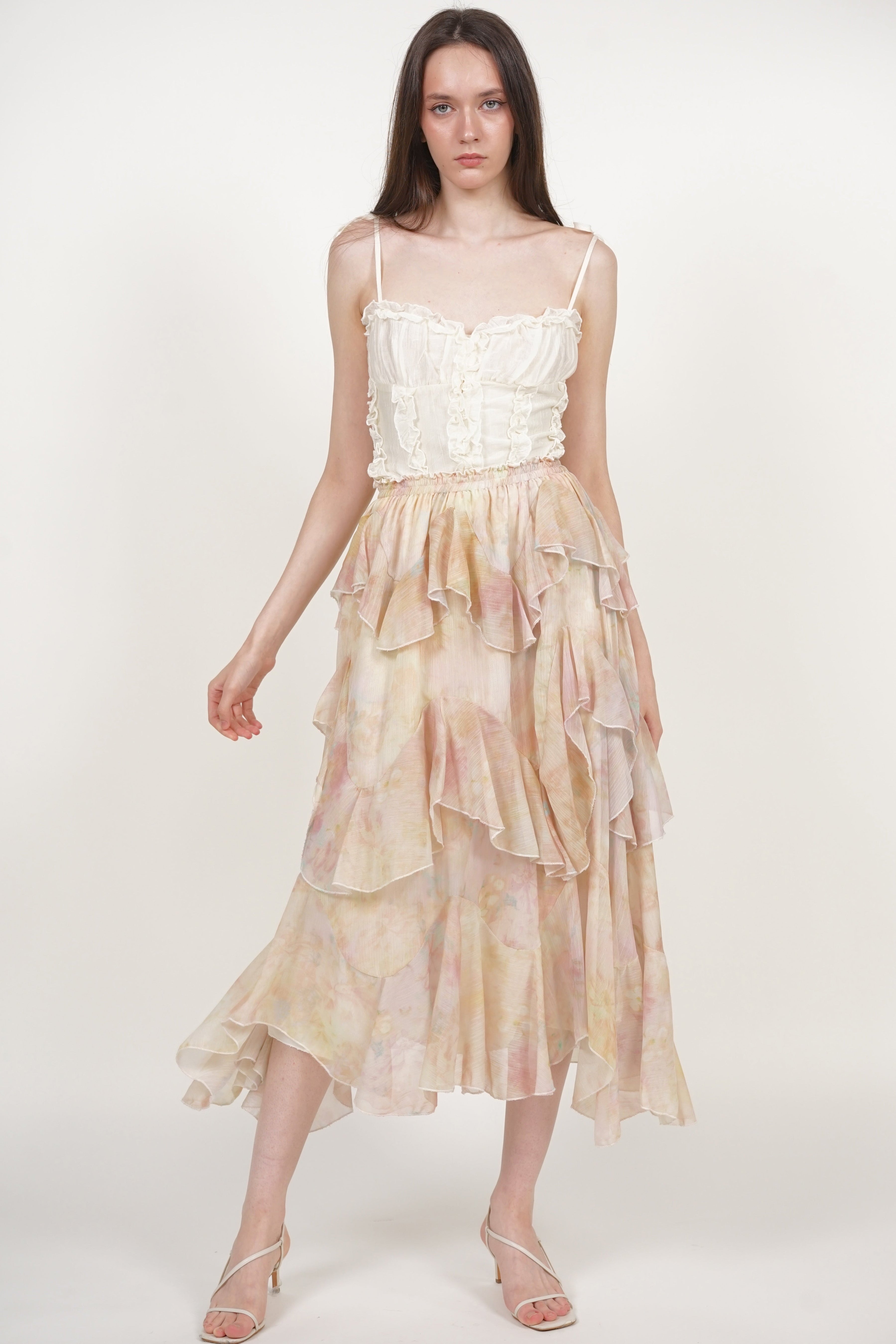 Cami Ruffle Top in Cream