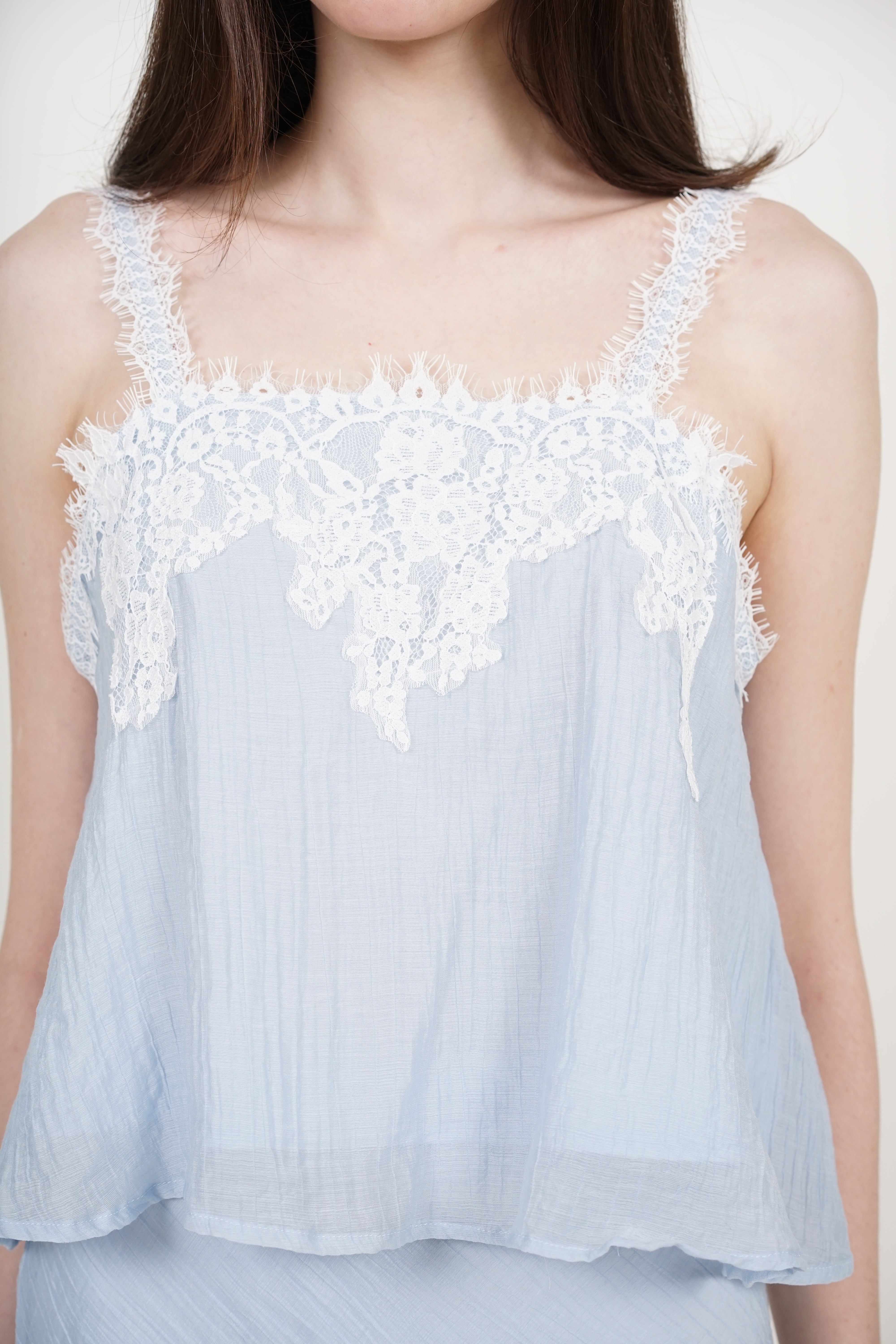 COMING SOON - Cami lace Slip On Top in Blue