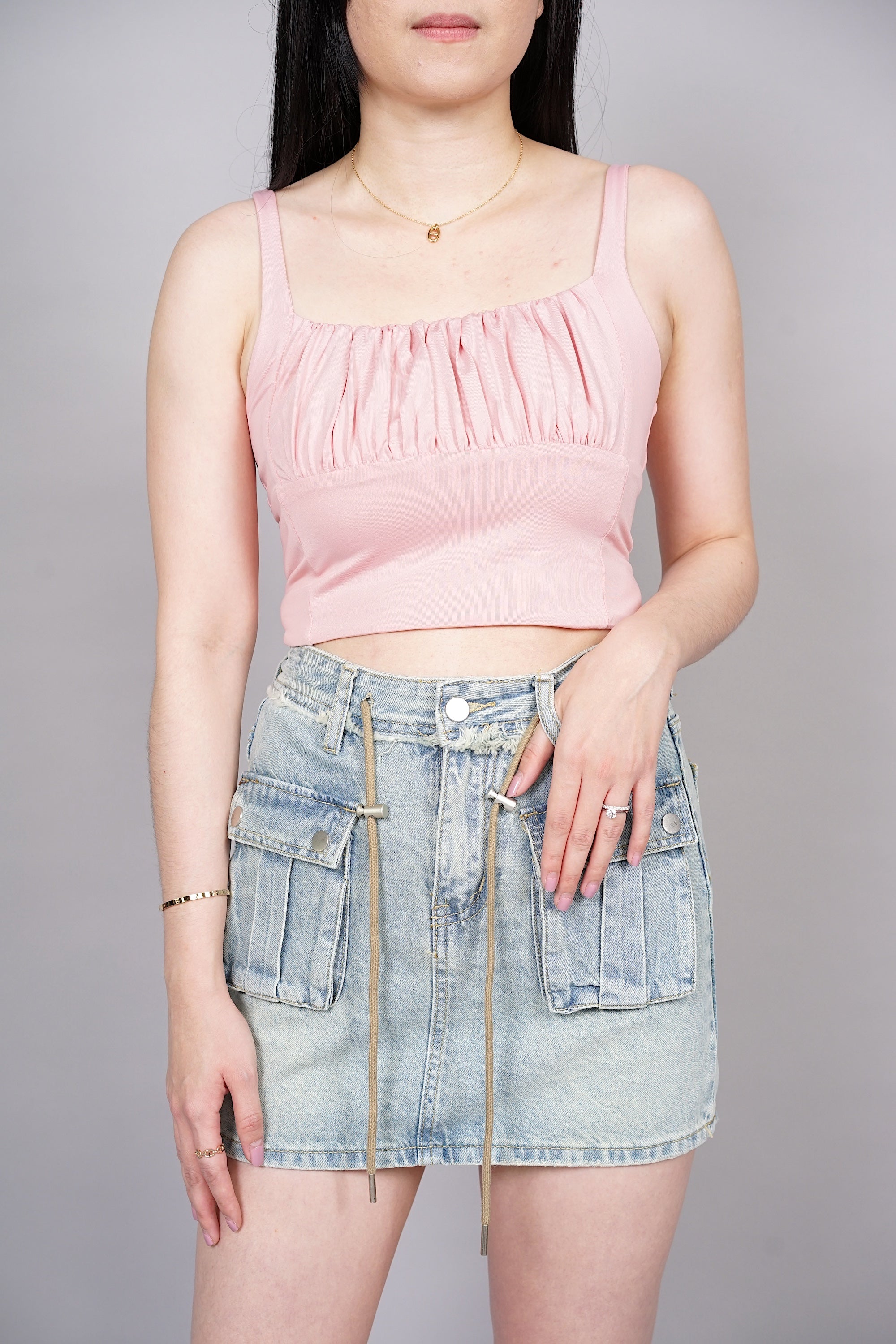 EVERYDAY / Judie Ruched Top in Pink