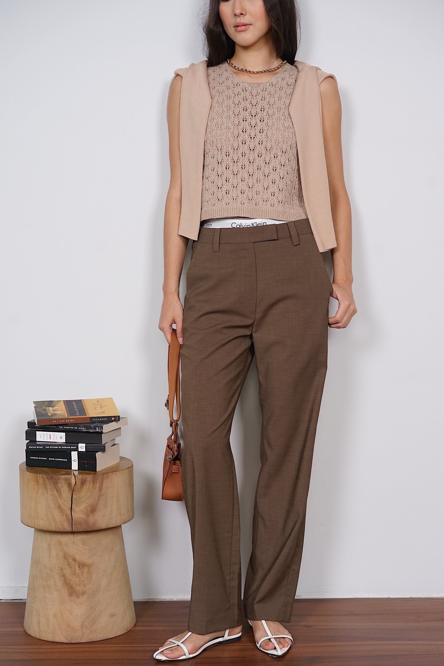 Hoshino Suit Pants in Chocolate