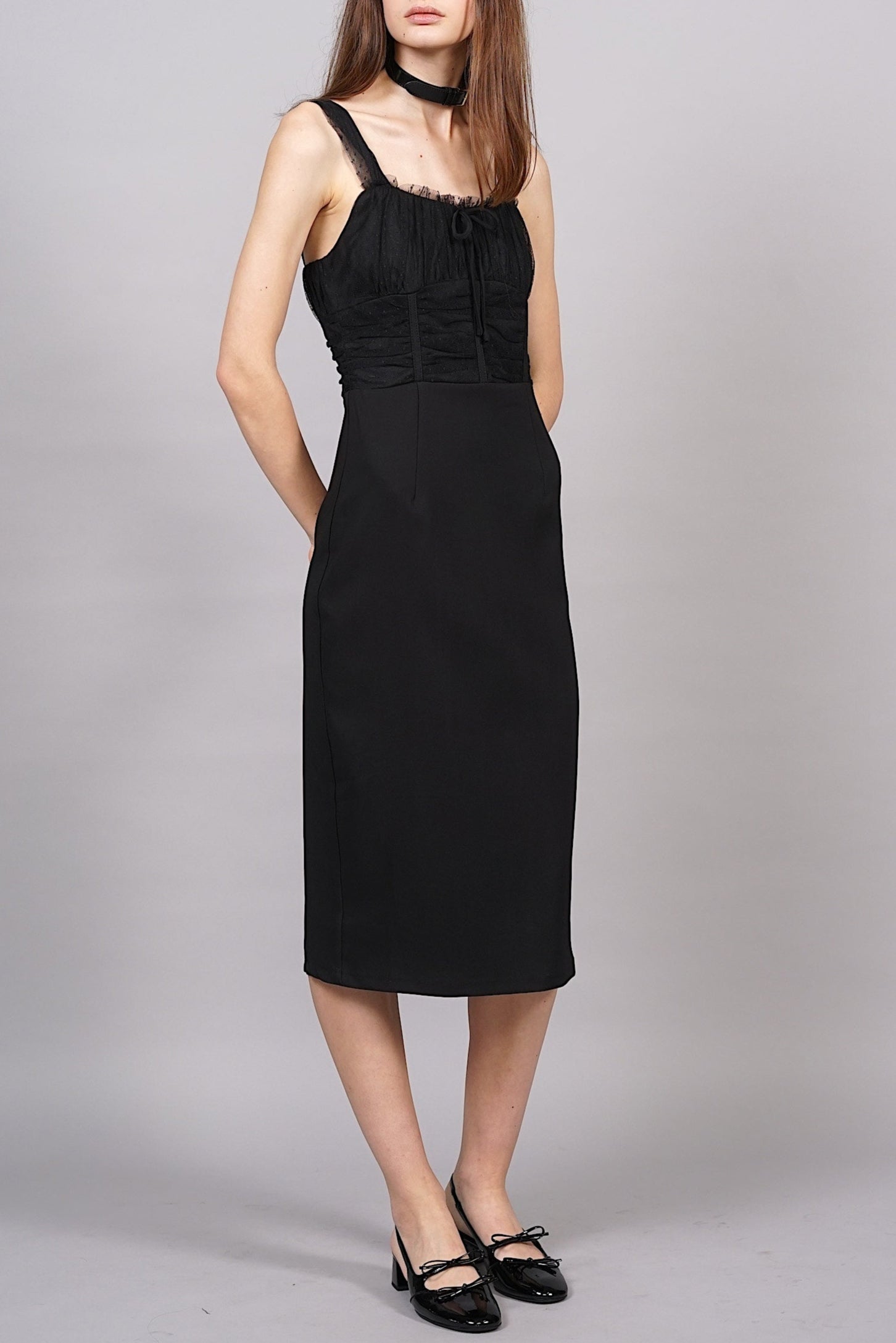 Viviana Mesh Dress in Black