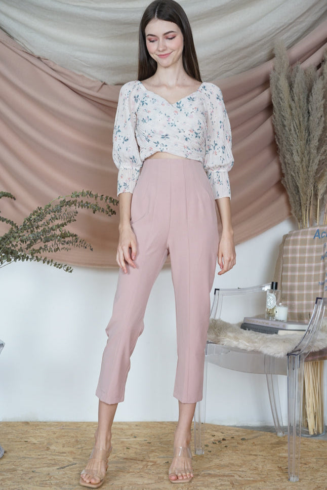 Jiena Gathered Top in Off White