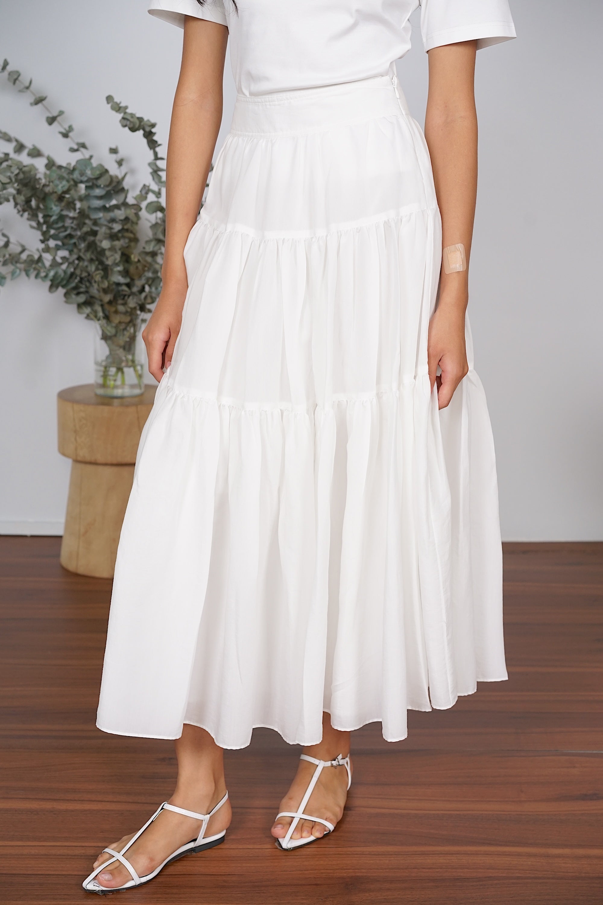 Cloud Maxi Skirt in Cotton White