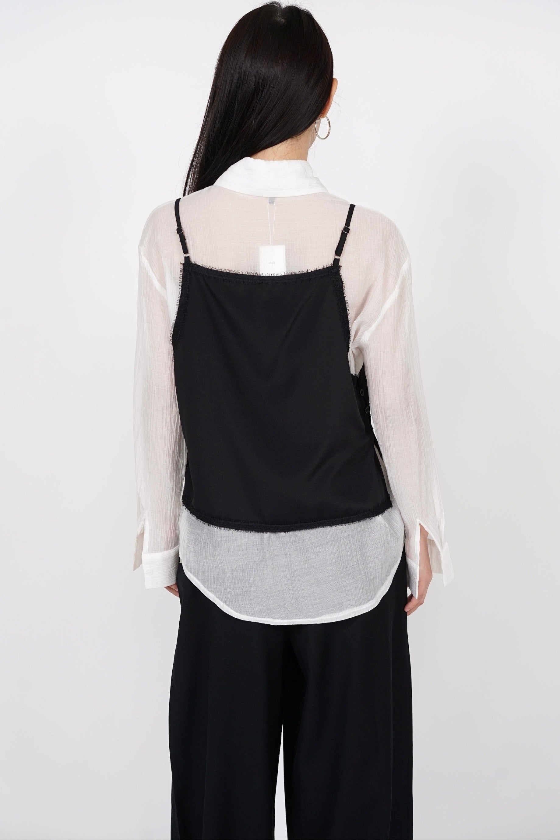 Two Piece Set Top in White Black