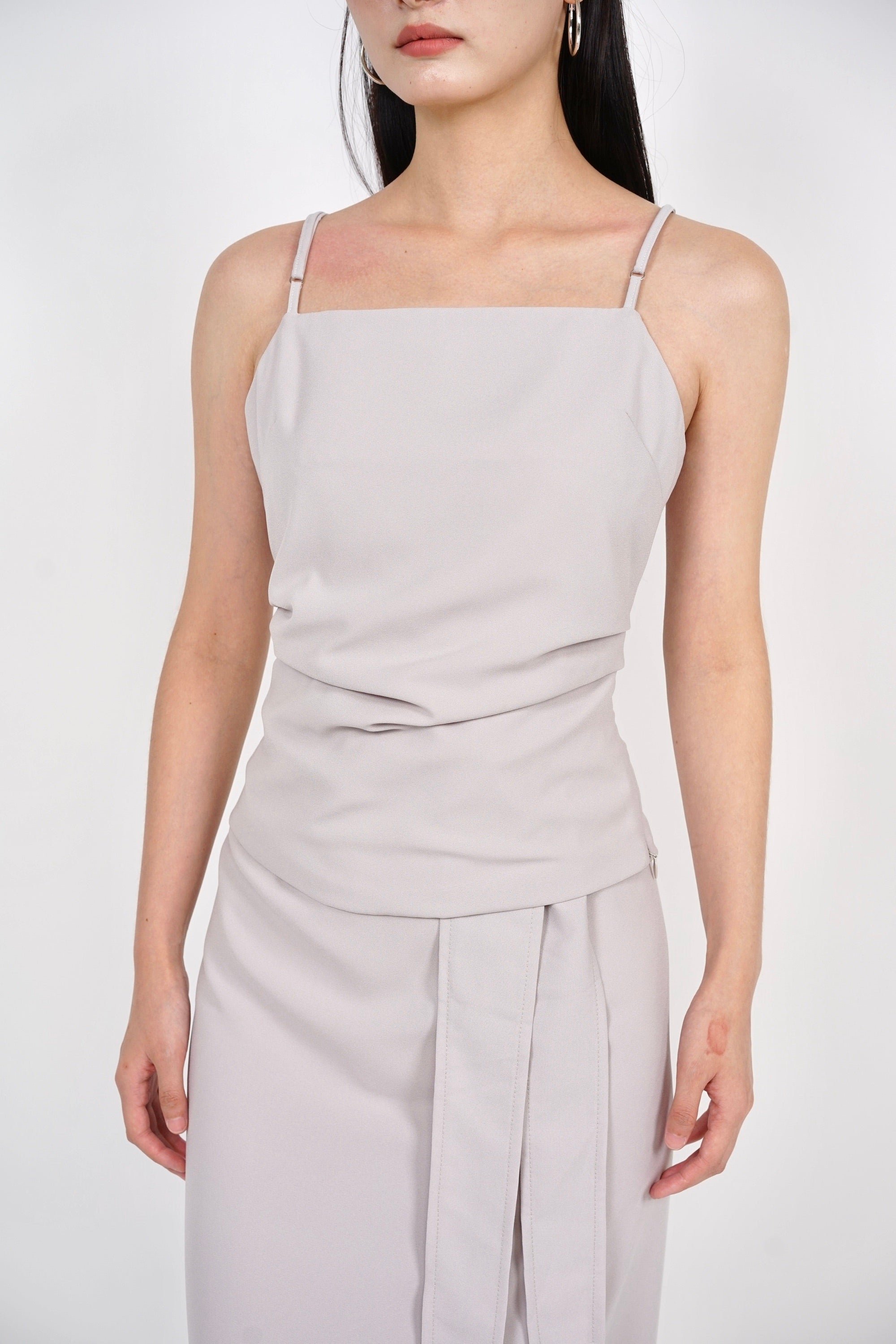 Gathered Waist Top in Gris