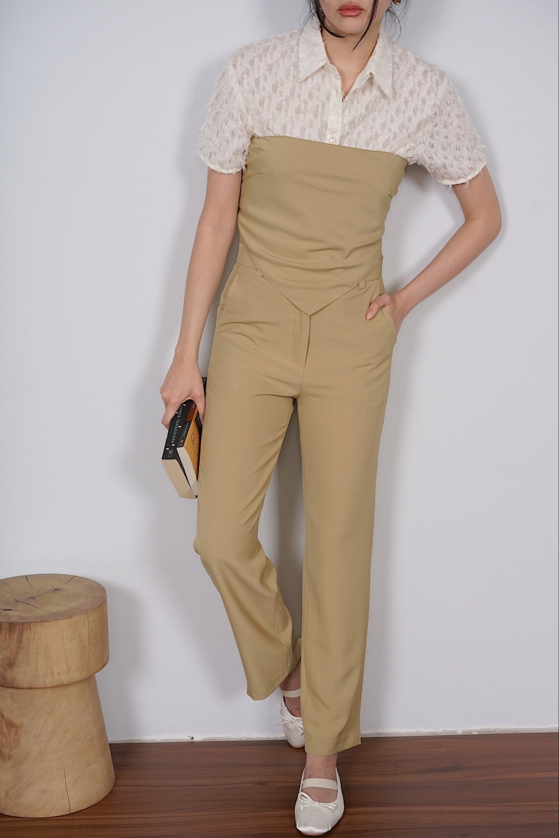 Hoshino Suit Pants in Chai