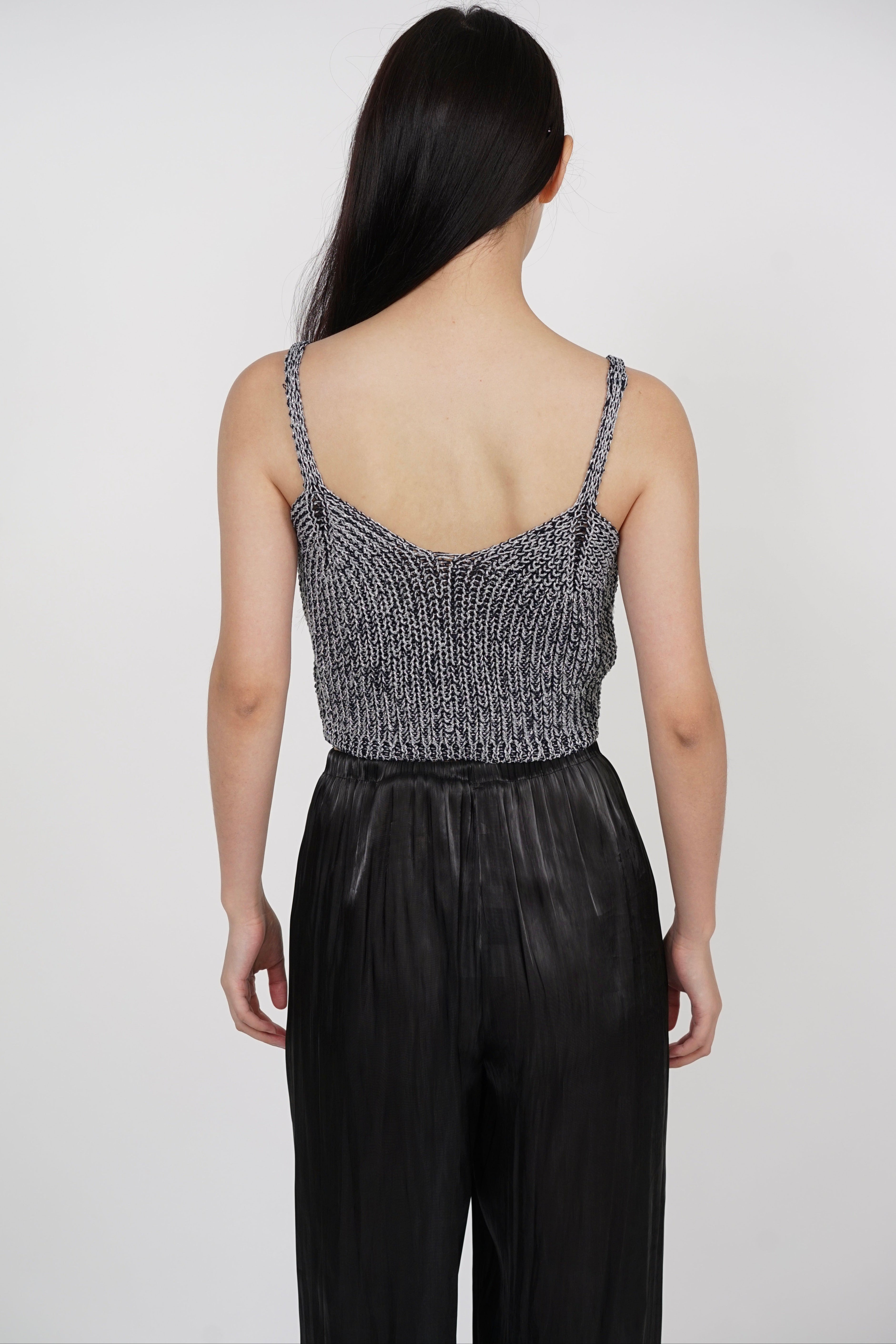 Cami Sweetheart Cami Top in Midnight Silver