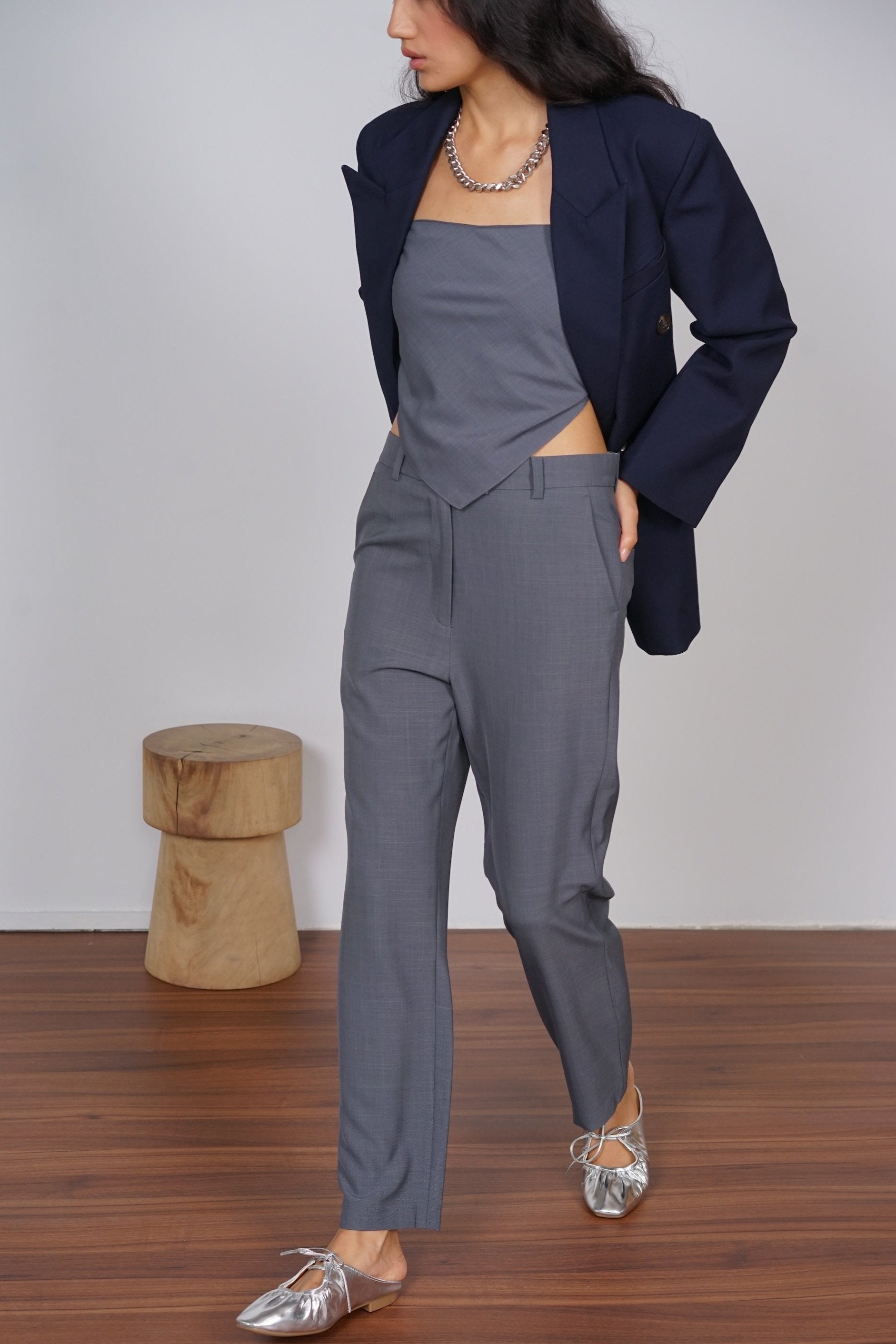 Bandana Top in Gris