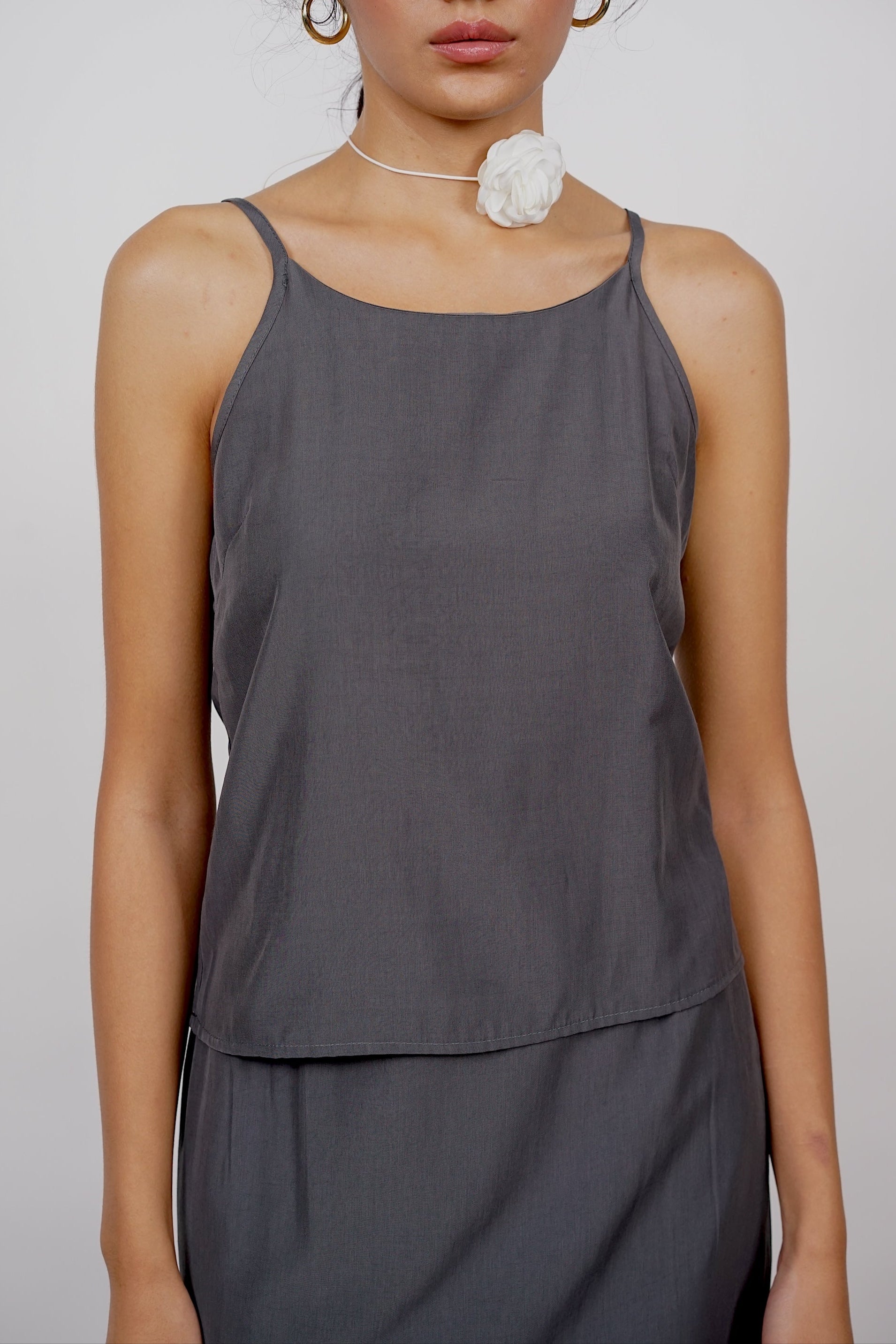 Summer Cami Top in Charcoal