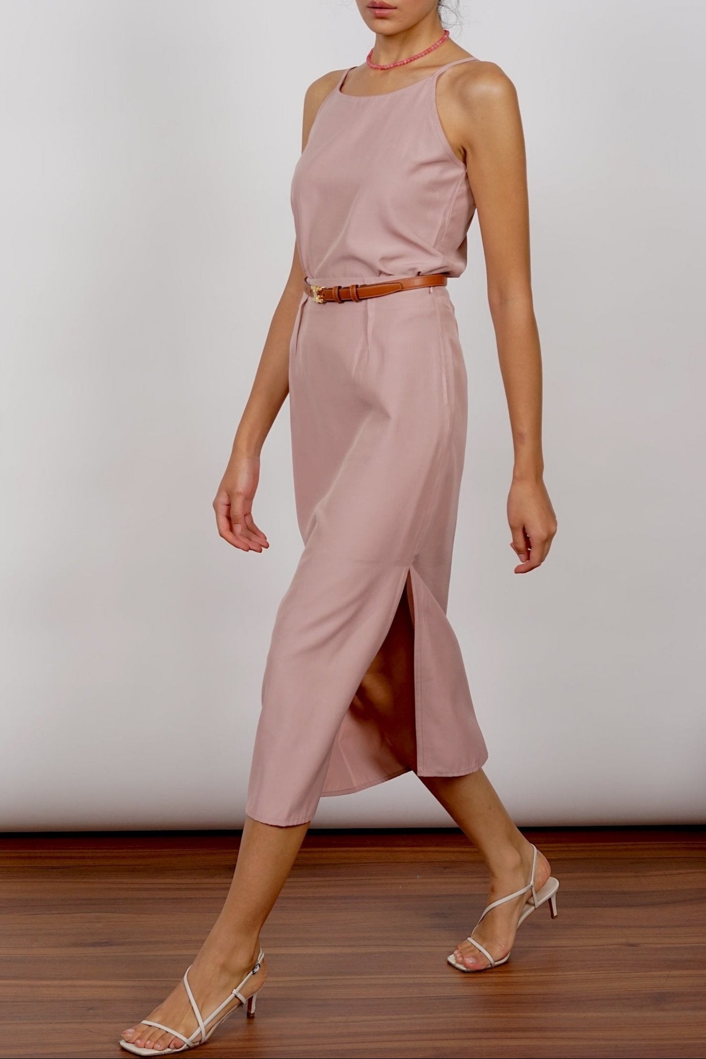 Summer Slit Skirt in Rose