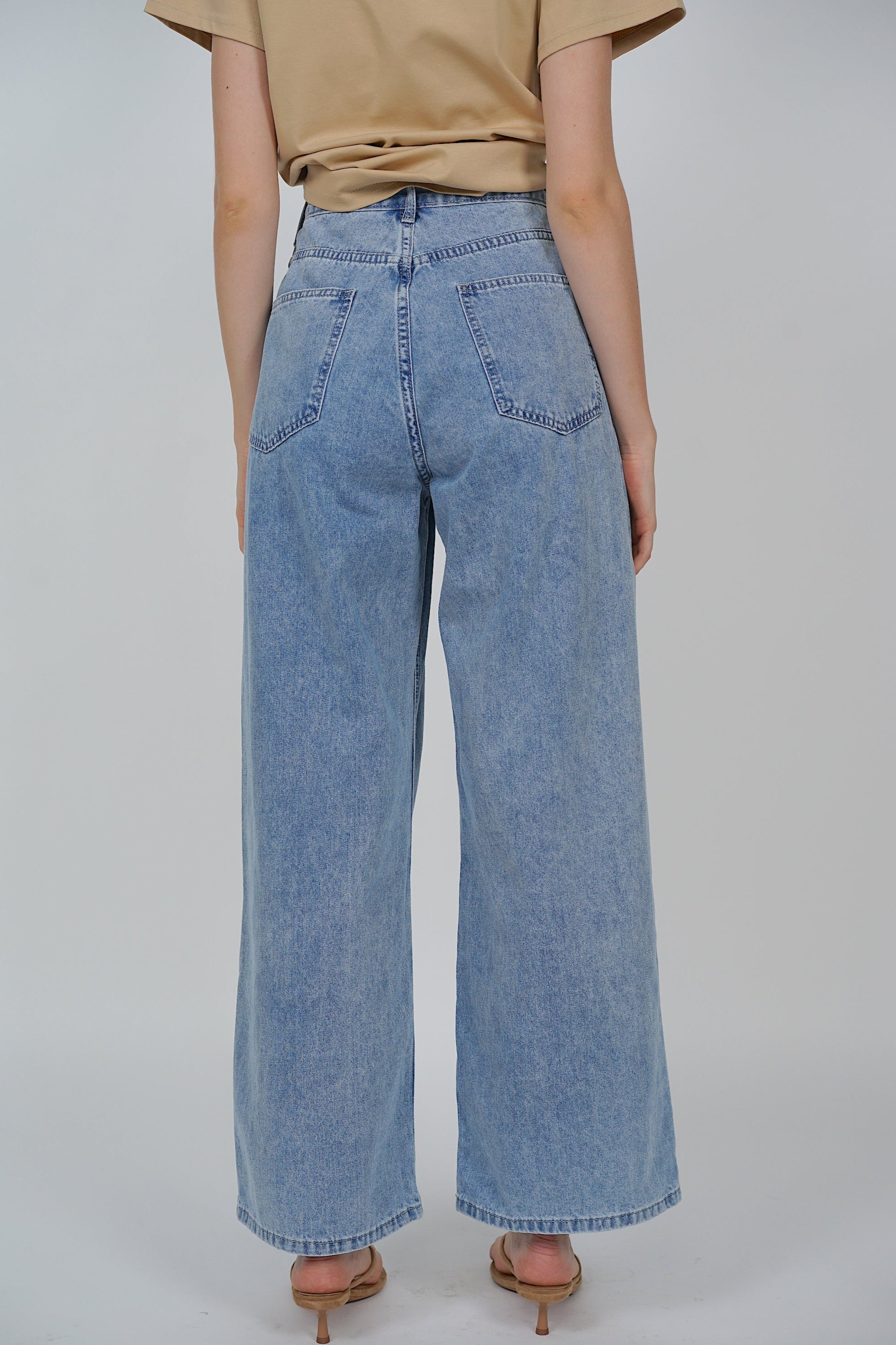 Casual Wide Leg Jeans in Blue