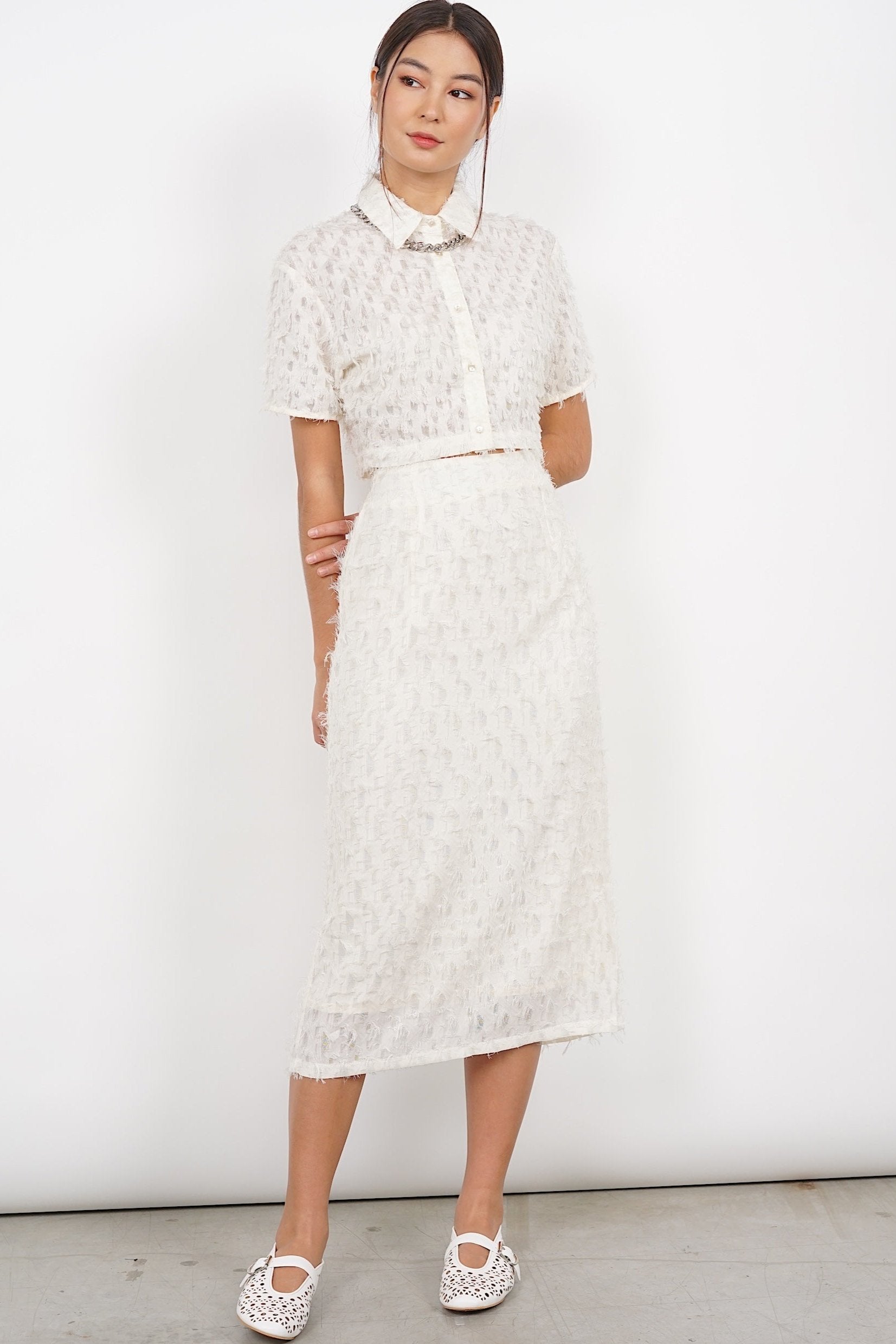 Rustle Skirt in Beige