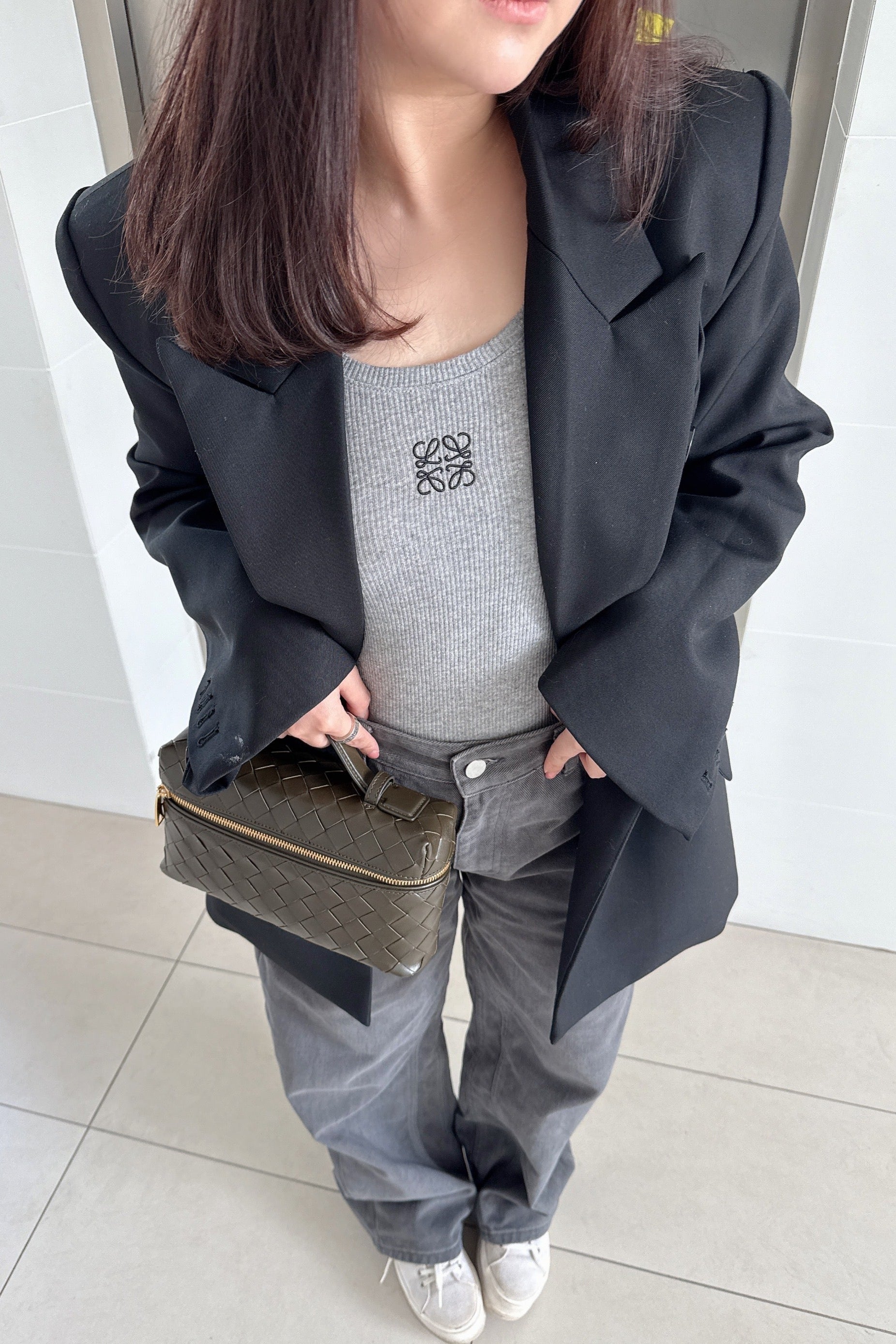Relaxed Oversized Blazer in Black