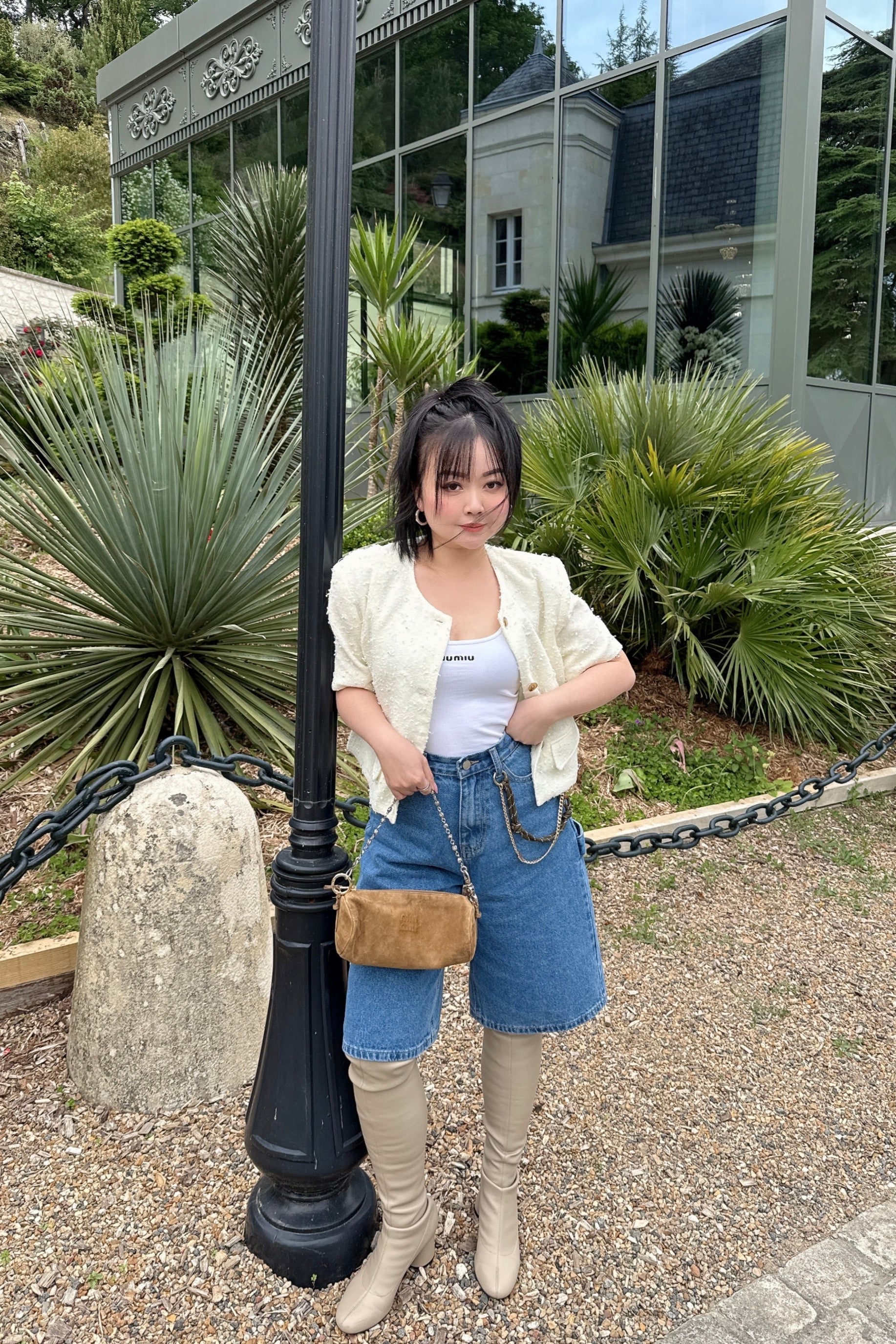 High Waist Berms in Blue