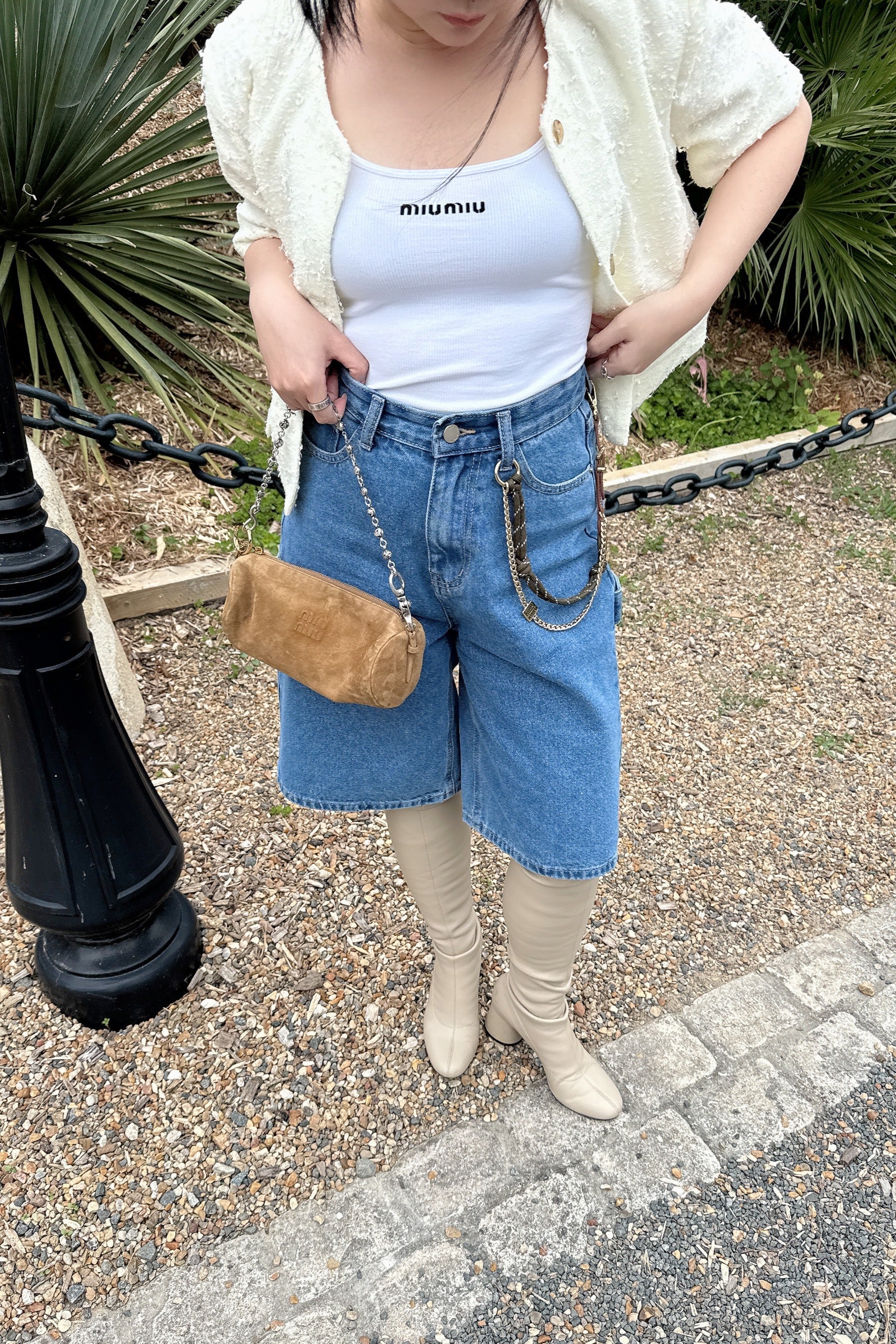 High Waist Berms in Blue