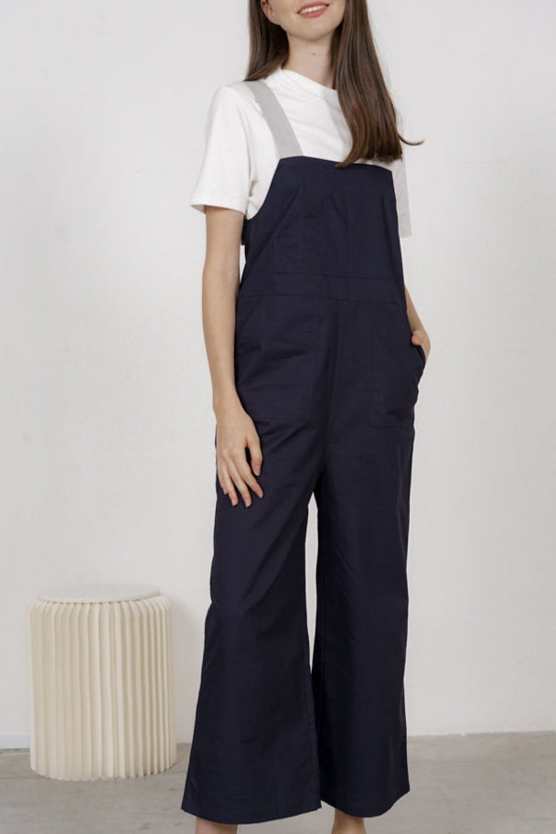 Carly Buckled Jumpsuit in Midnight