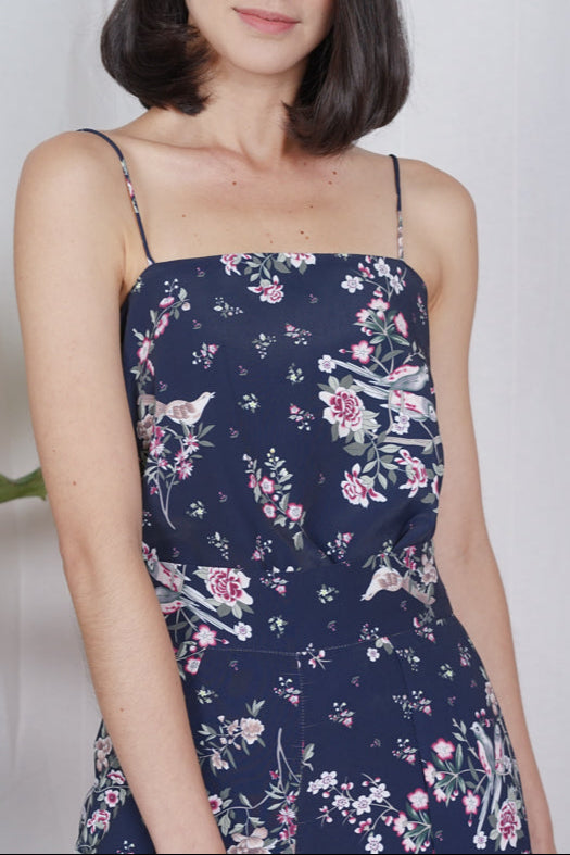 Aimer Cami Top in Navy Floral