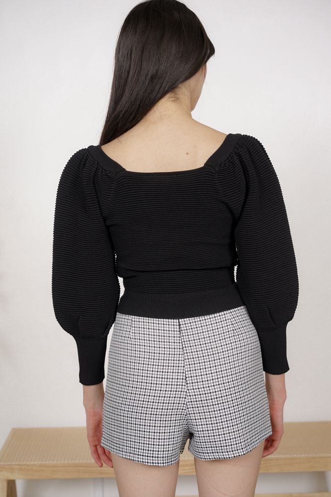Jakey Knit Top in Black