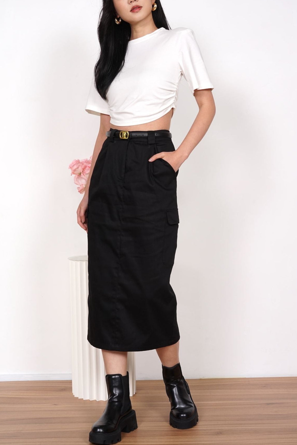 Gordon Cargo Skirt in Black